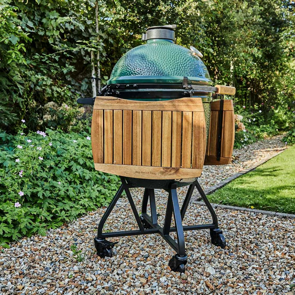Big Green Egg IntEGGrated Nest + Acacia Shelves