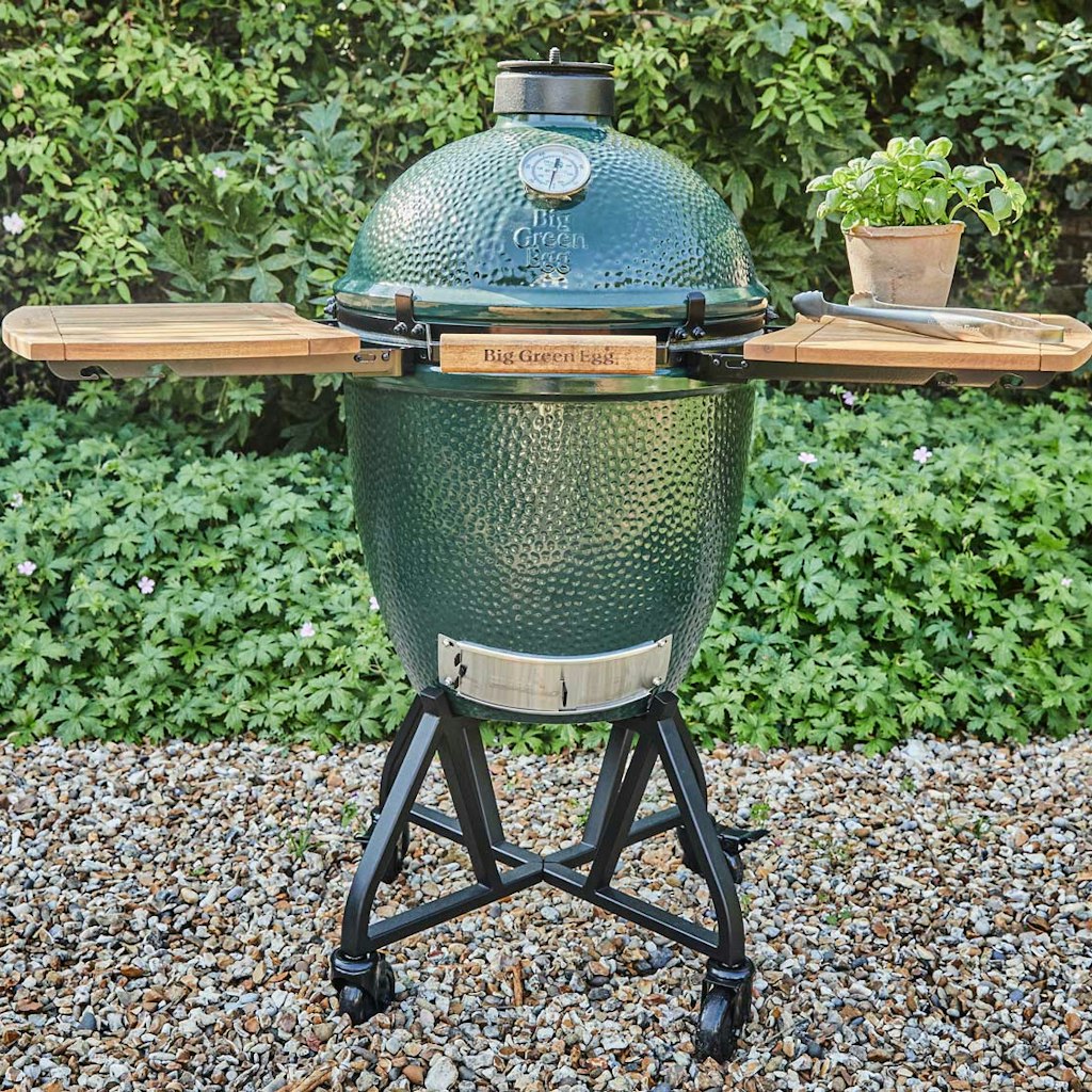 Big Green Egg IntEGGrated Nest + Acacia Shelves