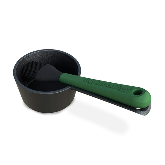 Big Green Egg Cast Iron Saucepot with Basting Brush