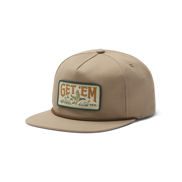YETI Get 'Em Flat Brim Snapback Hat - Taupe
