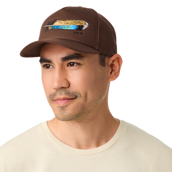 YETI Mid Pro Flat Brim Feather Hat