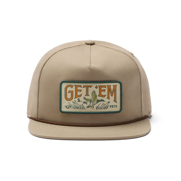 YETI Get 'Em Flat Brim Snapback Hat - Taupe