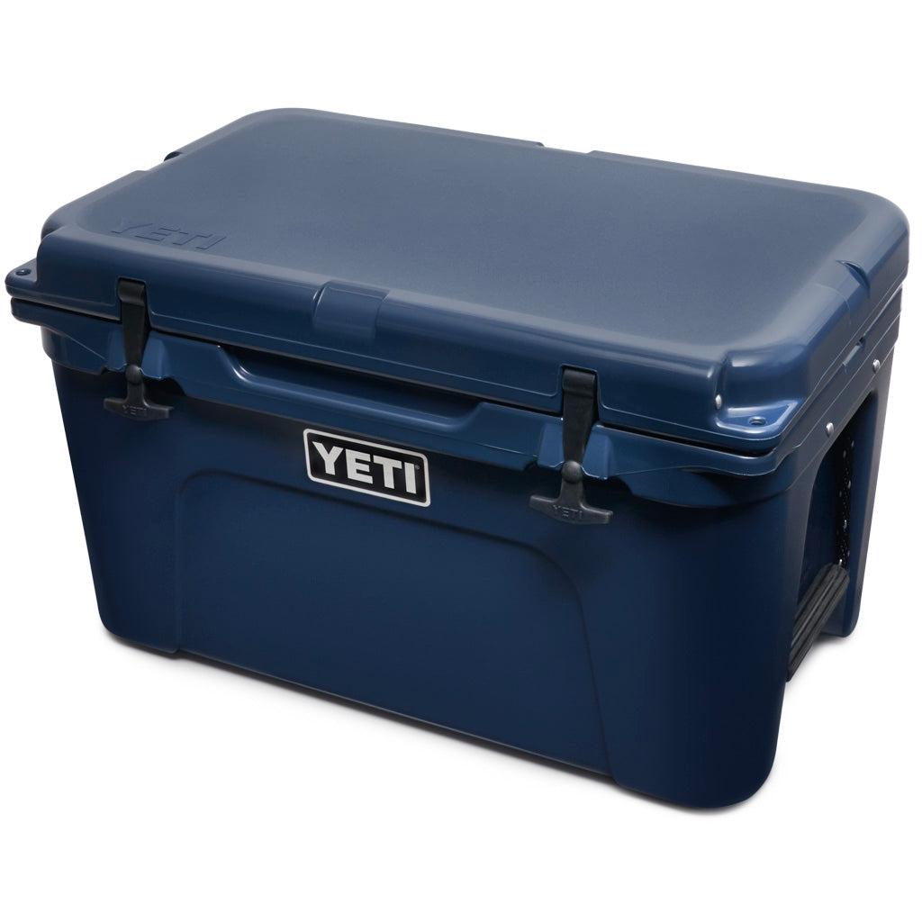 YETI Tundra 45 Navy - front, lid closed