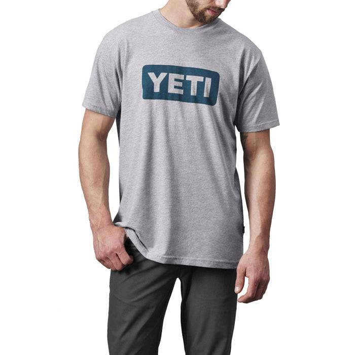 YETI Logo Badge Premium T-Shirt - Grey