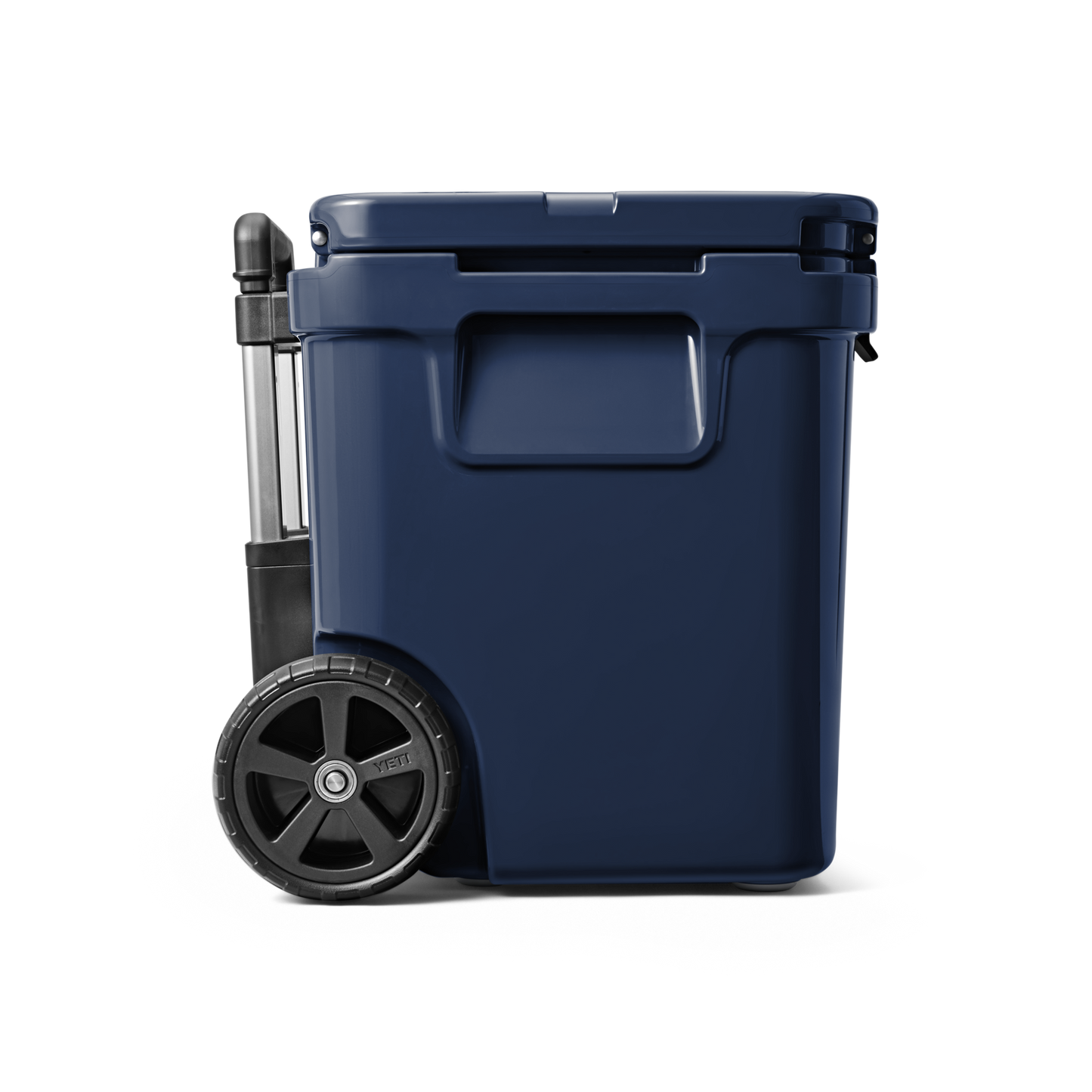 YETI Roadie 48 Wheeled Cool Box in navy from side