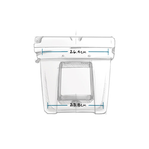 YETI Tundra 45 internal dimensions - side