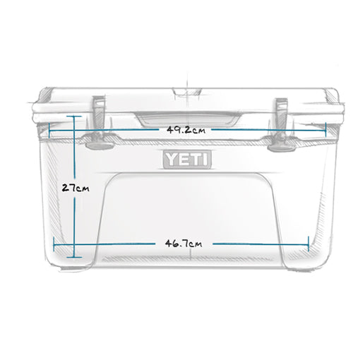 YETI Tundra 45 internal dimensions - front