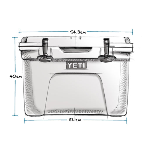 YETI Tundra 35 dimensions - front