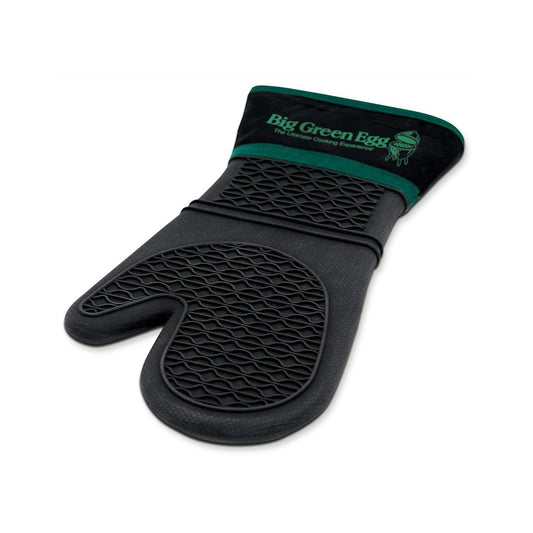 Big Green Egg Heat Resistant Silicone BBQ Mitt with Fabric Cuff