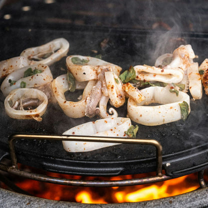 Big Green Egg Half Moon Cast Iron Plancha Griddle Stones Boatyard