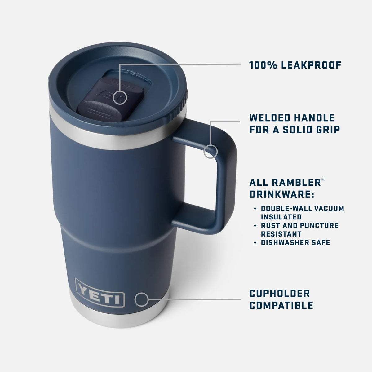 YETI Rambler 20 oz (591 ml) Travel Mug 2.0