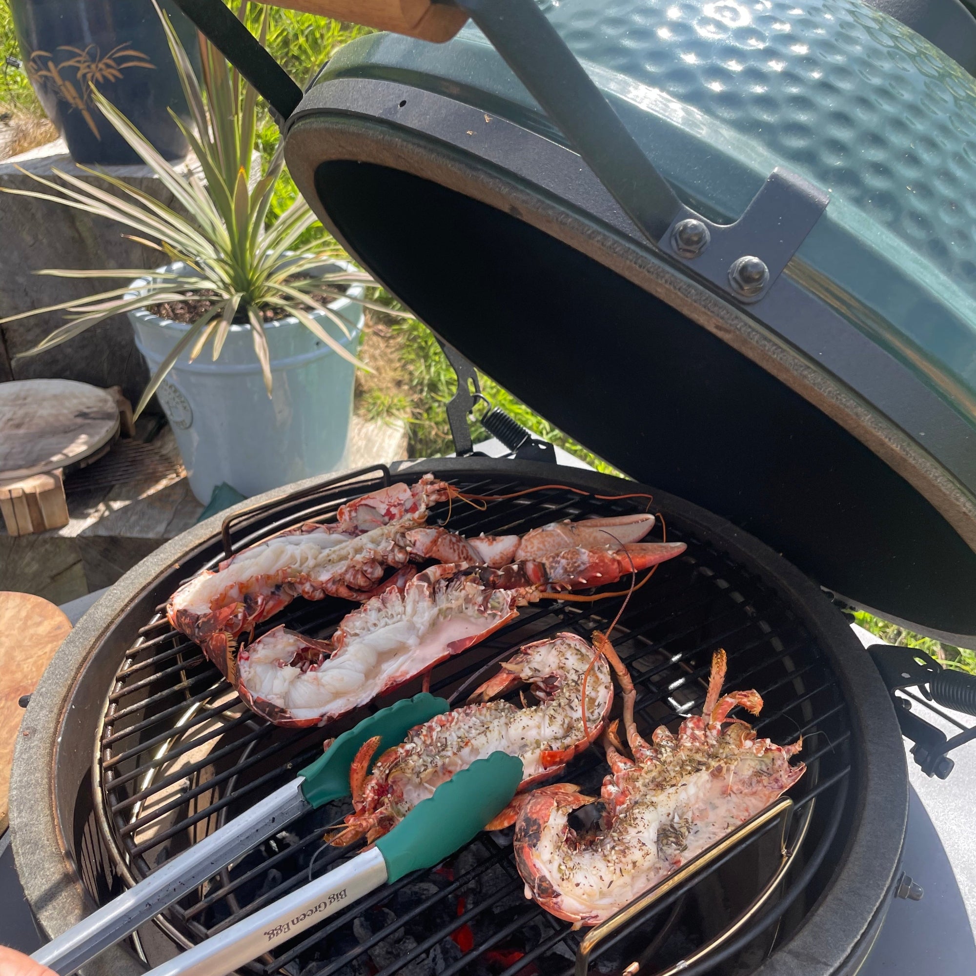 Big Green Egg cooking class at Stones Boatyard Salcombe.