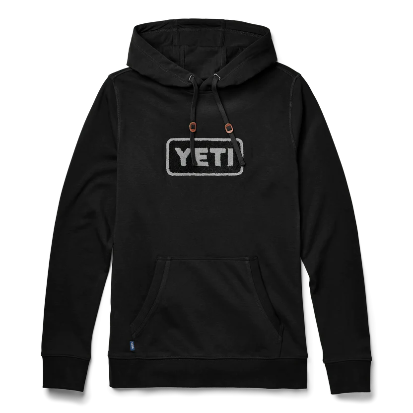 YETI Terry Pullover Hoodie - Black | Free UK Delivery | Stones Boatyard