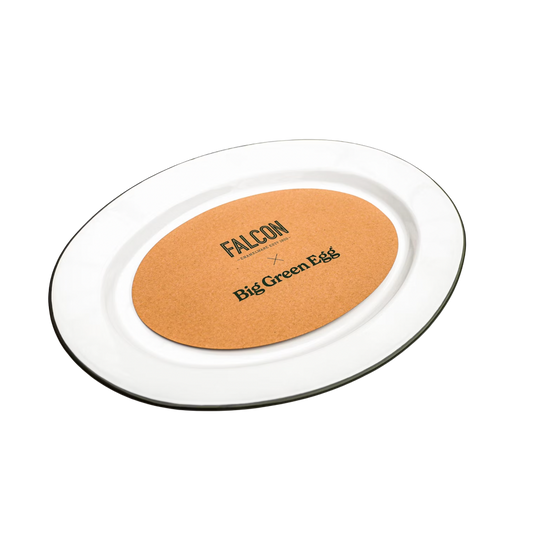 Falcon Enamelware x Big Green Egg Enamel Oval Plate