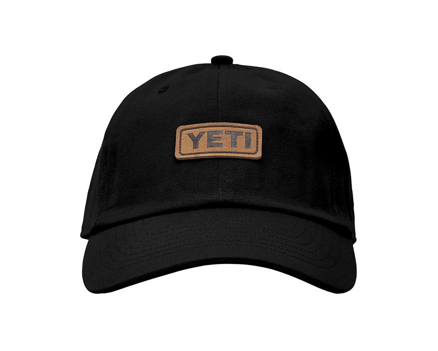 YETI Leather Logo Badge 6 Panel Soft Crown Hat