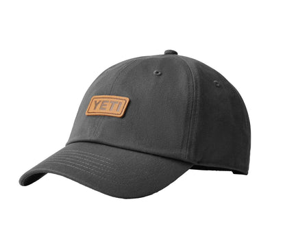 YETI Leather Logo Badge 6 Panel Soft Crown Hat