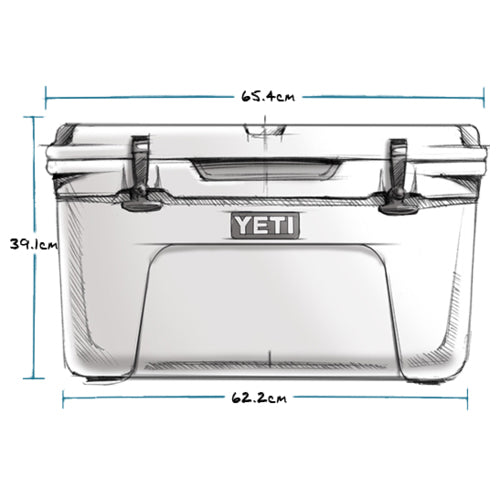 YETI Tundra 45 external dimensions - front