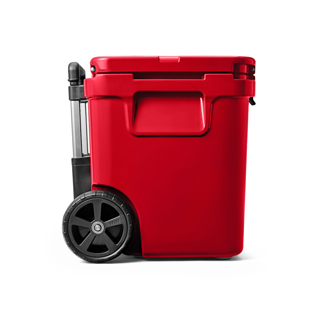 YETI Roadie 48 Wheeled Cool Box in rescue red side